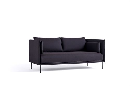 HAY Silhouette 3 Personers Sofa Mono L:212 cm - Remix 373 / Black Powder Coated Steel