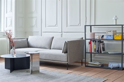 HAY Silhouette 2 Personers Sofa Mono L:171 cm - Ruskin 33 / Black Powder Coated Steel