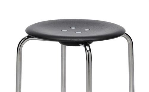 Montana KEVI 2051 Taburet H: 47 cm - Sort Ask/Krom
