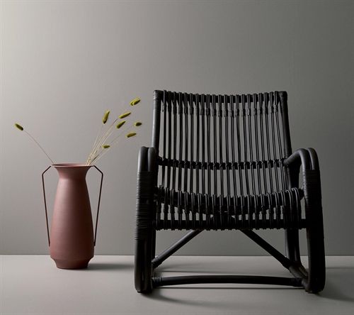 Cane-line Indoor Curve Loungestol SH: 34 cm - Black Rattan