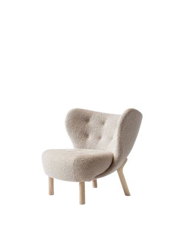 &Tradition Little Petra VB1 Lounge Chair SH: 40 cm - White Oiled Oak/Karakorum 003