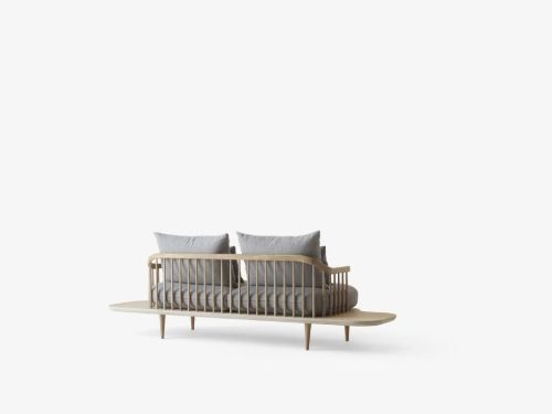 &Tradition Fly SC3 Sofa w. Side Tables L: 240 cm - Oiled Oak/Hot Madison 094