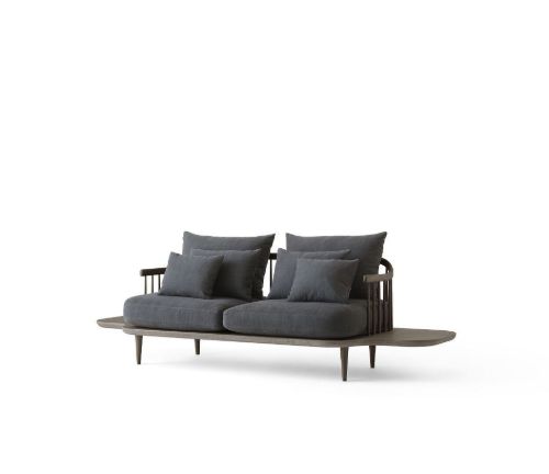 &Tradition Fly SC3 Sofa w. Side Tables L: 240 cm - Smoked Oiled Oak/Hot Madison 093
