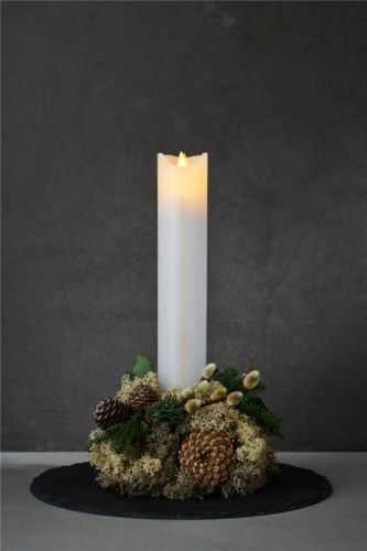 Sirius Sara Kalenderlys LED H: 29 cm - Hvid/Guld