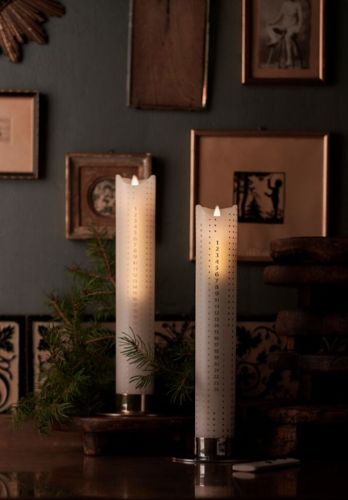 Sirius Sara Kalenderlys LED H: 29 cm - Silver Dots