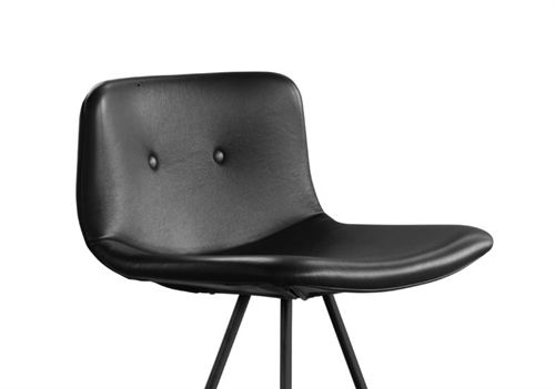 Bent Hansen Primum Bar Stool High - Zenzo 207 Black Leather/Black Powder Coated Steel