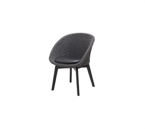 Cane-line Indoor Hynde til Peacock Stol 40x43 cm - Black Leather Farvekode: Y1008