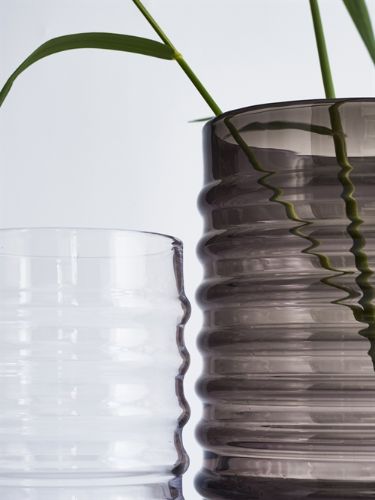 Louise Roe Wilma Glass Vase Ø: 15 cm - Smoke