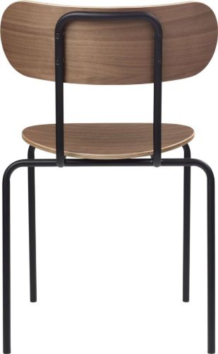 GUBI Coco Dining Chair Stackable SH: 47 cm - Black/Walnut
