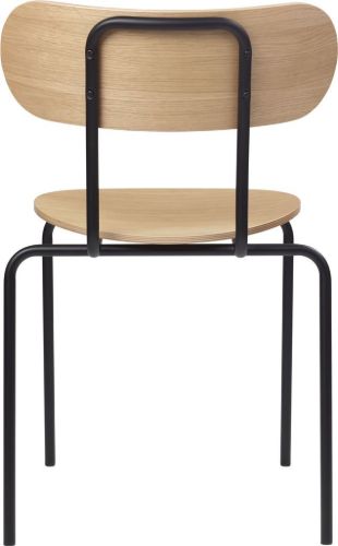 GUBI Coco Dining Chair Stackable Siddehøjde 47 cm - Black/Oak