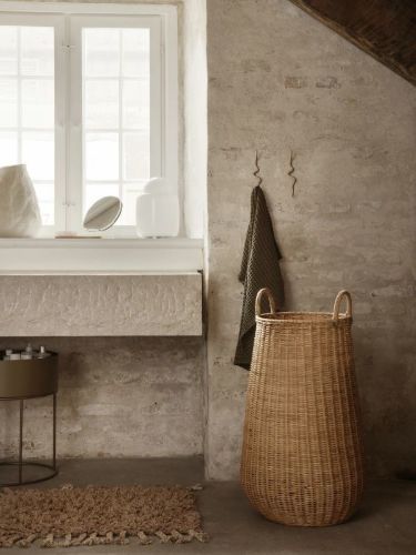 Ferm Living Braided Laundry Basket H: 80 cm - Natural