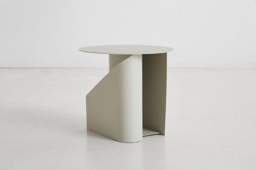 Woud Sentrum Side Table H: 36 cm - Warm Grey