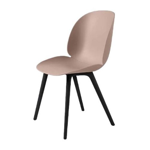GUBI Beetle Dining Chair Plastic Chair SH: 45 cm - Sweet Pink / Black