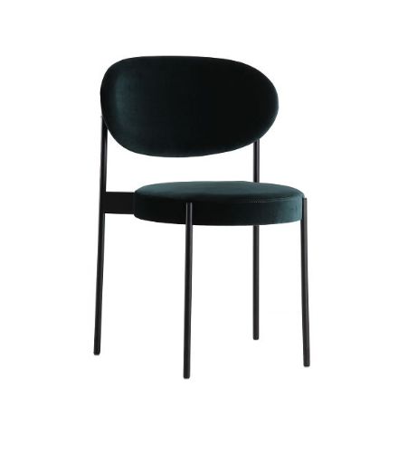 Verpan Series 430 Chair SH: 47 cm - Harald 982 Green/Black