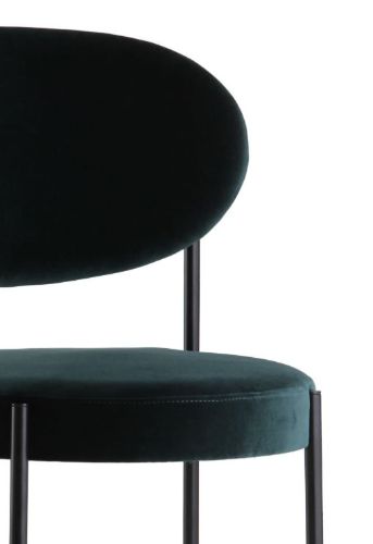 Verpan Series 430 Chair SH: 47 cm - Harald 982 Green/Black