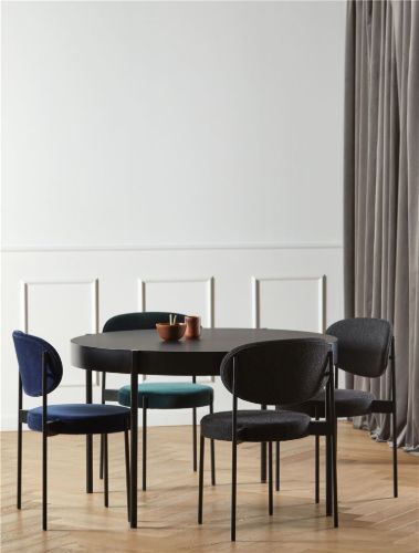 Verpan Series 430 Chair SH: 47 cm - Harald 192 Black/Black