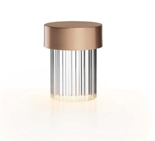 FLOS Last Order Fluted Lamp H: 14 cm - Satin Cooper