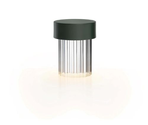FLOS Last Order Fluted Lamp H: 14 cm - Matt Green