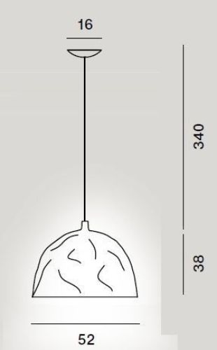 Foscarini Bump Pendel Ø: 52cm - Guld