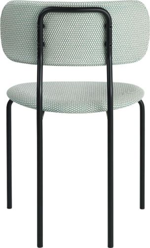 GUBI Coco Dining Chair Fully Upholstered SH: 47 cm - Black / Backhausen Grøn