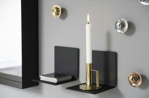 FROST LIVING LULU Knage Ø: 6cm - Poleret Guld/Mat Sort