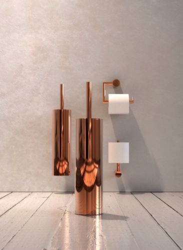 FROST NOVA2 Toiletrulleholder 2 H: 16,75cm - Poleret Kobber