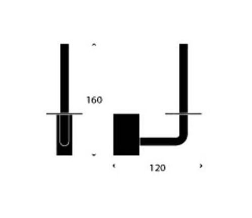 FROST QUADRA Toiletrulleholder 4 H: 17,5cm - Poleret Kobber