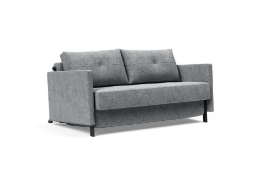 Innovation Living Cubed Sovesofa m. Armlæn L: 140 cm - Twist Granite/Mat Sort