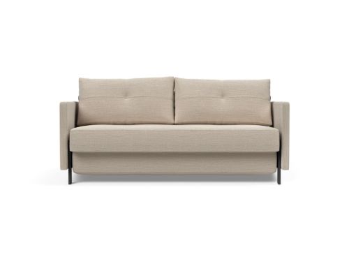 Innovation Living Cubed Sovesofa m. Armlæn L: 160 cm - Blida Sand Grey/Mat Sort