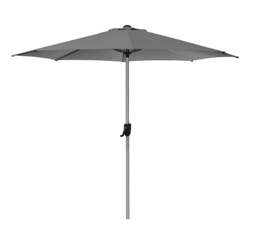Cane-line Outdoor Sunshade Parasol m/Krank Ø: 300 cm - Anthracite/Mat Anodiseret Aluminium