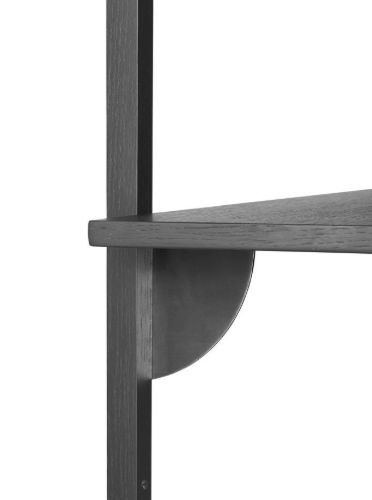 Ferm Living Sector Shelf T/N 22,1x54 cm - Black Ash/Brass