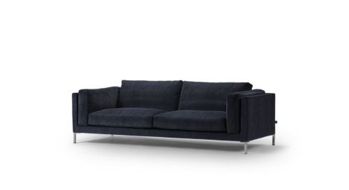 Juul 301 2,5 Pers. Sofa L: 240 cm - Tobacco 50/Børstet Rustfrit Stål