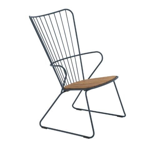 HOUE Paon Lounge Chair SH: 40 cm - Midnight Blue