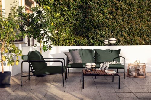 HOUE Avon Lounge Table 81x81 cm - Ash / Black Steel