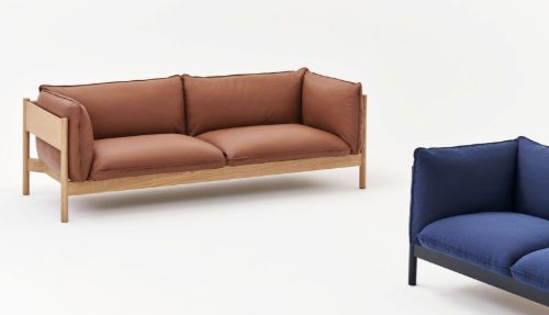 HAY Arbour 2 Seater B: 180 cm - Nevada NV2488S Cognac / Oiled Waxed Solid Oak