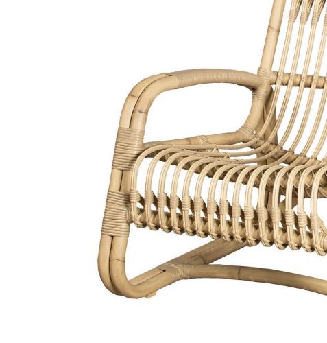 Cane-line Outdoor Curve Loungestol SH: 32 cm - Natural