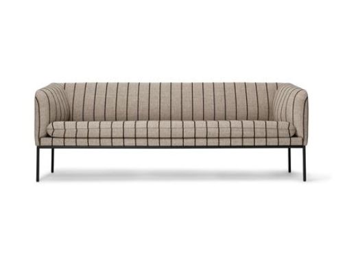 Ferm Living Turn 3-Seater Pasadena B: 200 cm - Sand / Black