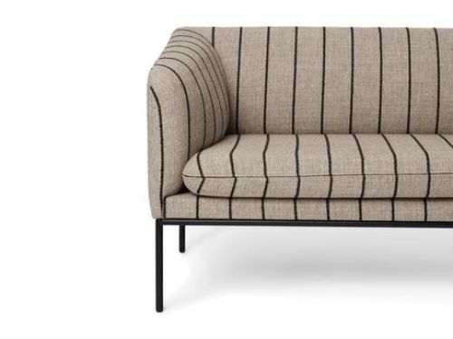 Ferm Living Turn 3-Seater Pasadena B: 200 cm - Sand / Black