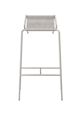Thorup Copenhagen Noel Bar Chair SH: 77 cm - Stål/Grå