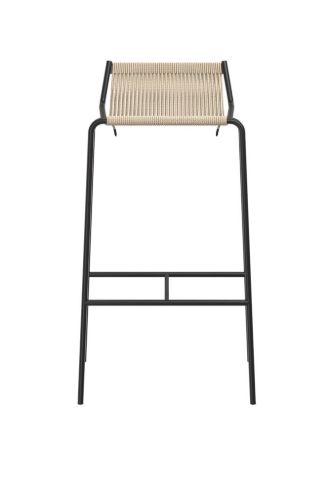 Thorup Copenhagen Noel Bar Chair SH: 77 cm - Sort/Natur