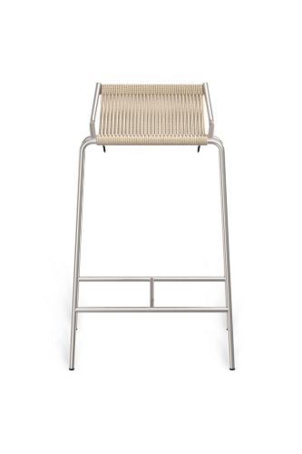 Thorup Copenhagen Noel Counter Chair SH: 67 cm - Stål/Natur