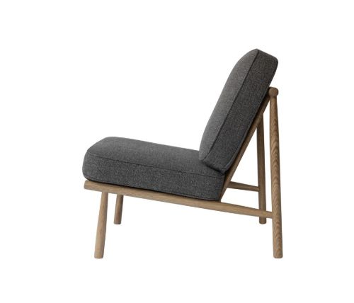 Dux Domus Wood Lænestol H: 71 cm - Natur eg / Grå