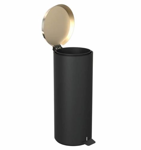 FROST Pedalspand 550 Large 15L - Mat Sort/Poleret Guld