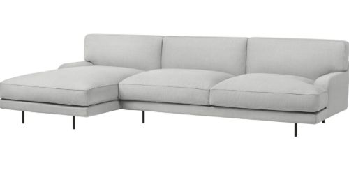 GUBI Flaneur Sofa m. Chaise Longue B: 270 cm - Black / Fame Hybrid 1101
