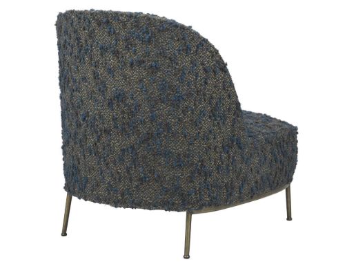 GUBI Sejour Lounge Chair Fully Upholstered SH: 35 cm - Antique Brass / Woodstock