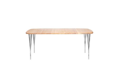 Haslev Symphony 86 Spisebord 90 x 90 cm - Olieret Eg / Chrome