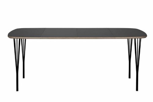 Haslev Symphony 86 Spisebord 90 x 90 cm - Grafit Laminat / Sort