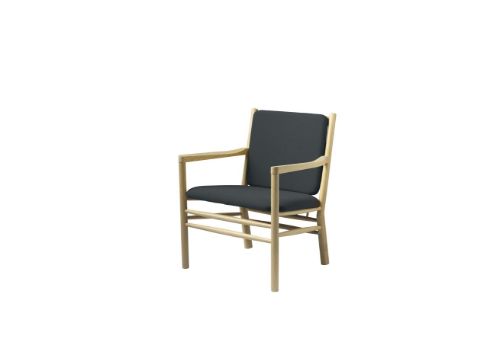 FDB Møbler J147 Lænestol SH: 40,9 cm - Eg / Mørkegrøn