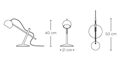 Brdr. Krüger Lune Bordlampe H: 40 cm - Klar Voks Olieret Eg