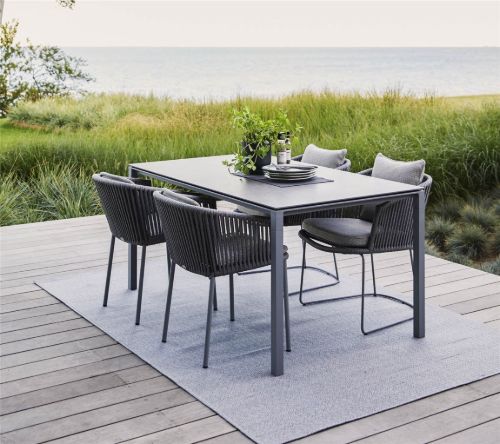 Cane-line Outdoor Pure Havebord 150x90 cm - Lava Grey/Basalt Grey Ceramic